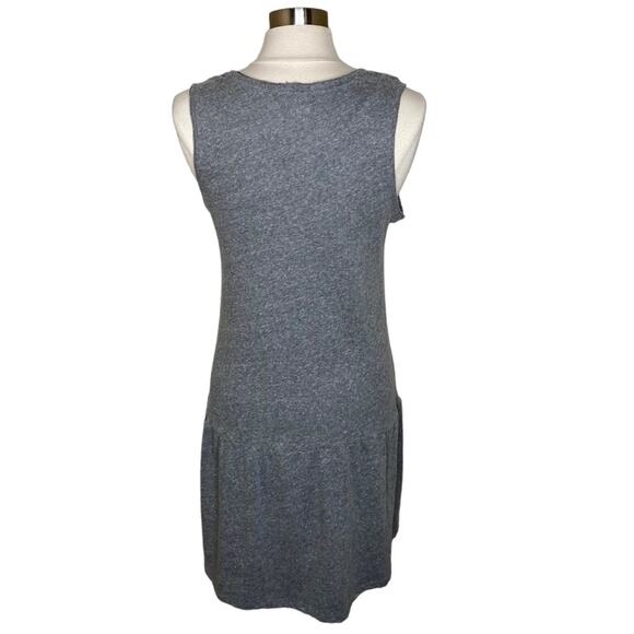 Nation LTD Gray Sleeveless Peplum‎ Bottom Mini Tank Dress Women’s Size Medium - Picture 2 of 9